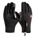 Outdoor Warm Gloves Autumn Winter Thermal Sport Cycling Running Bicycle Ski Gloves for Camping Hiking Motorcycle Gloves MenWomen Zpaxo Basic Black M