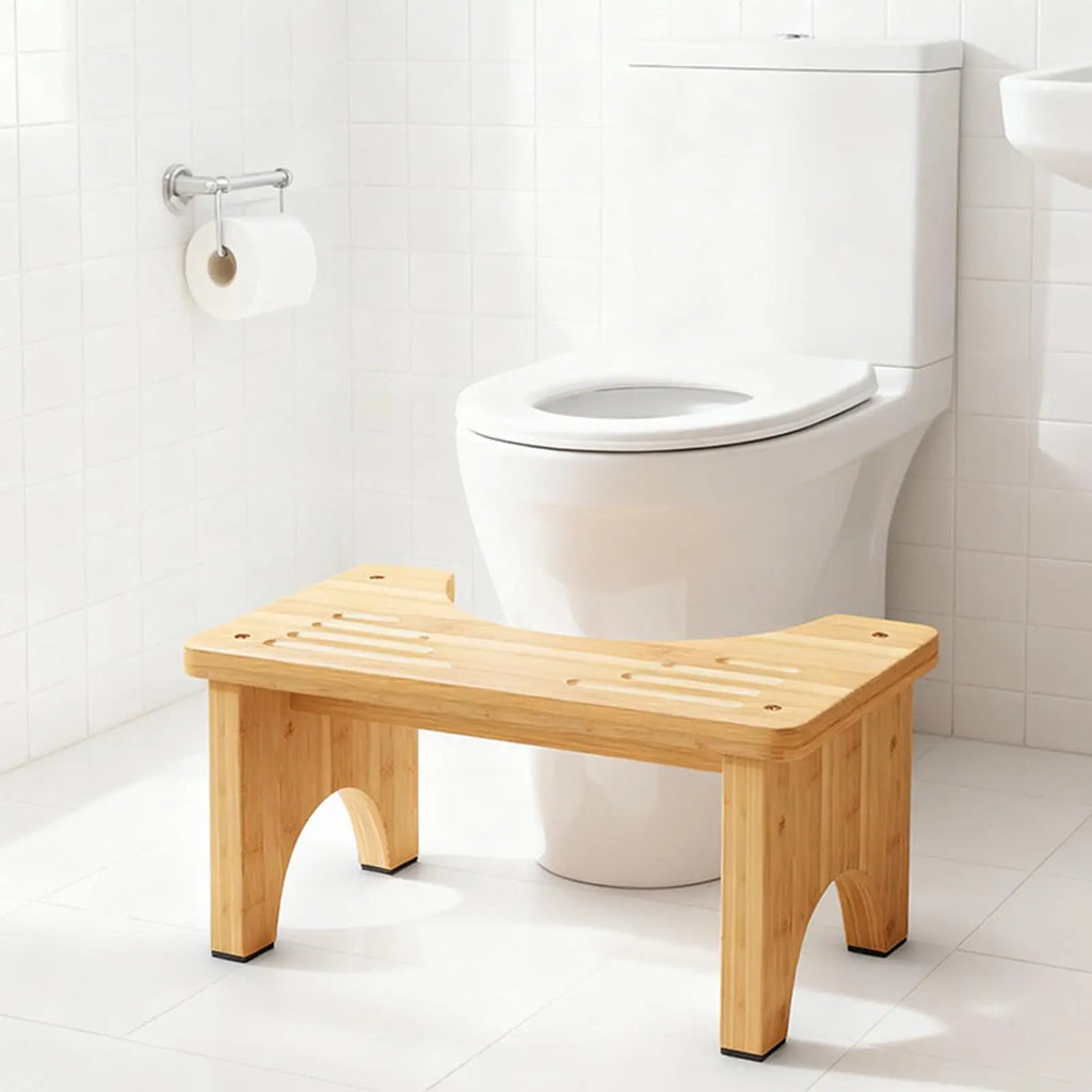 Toilet Step Pooping Wooden Portable Foldable Non-slip Bathroom Stool