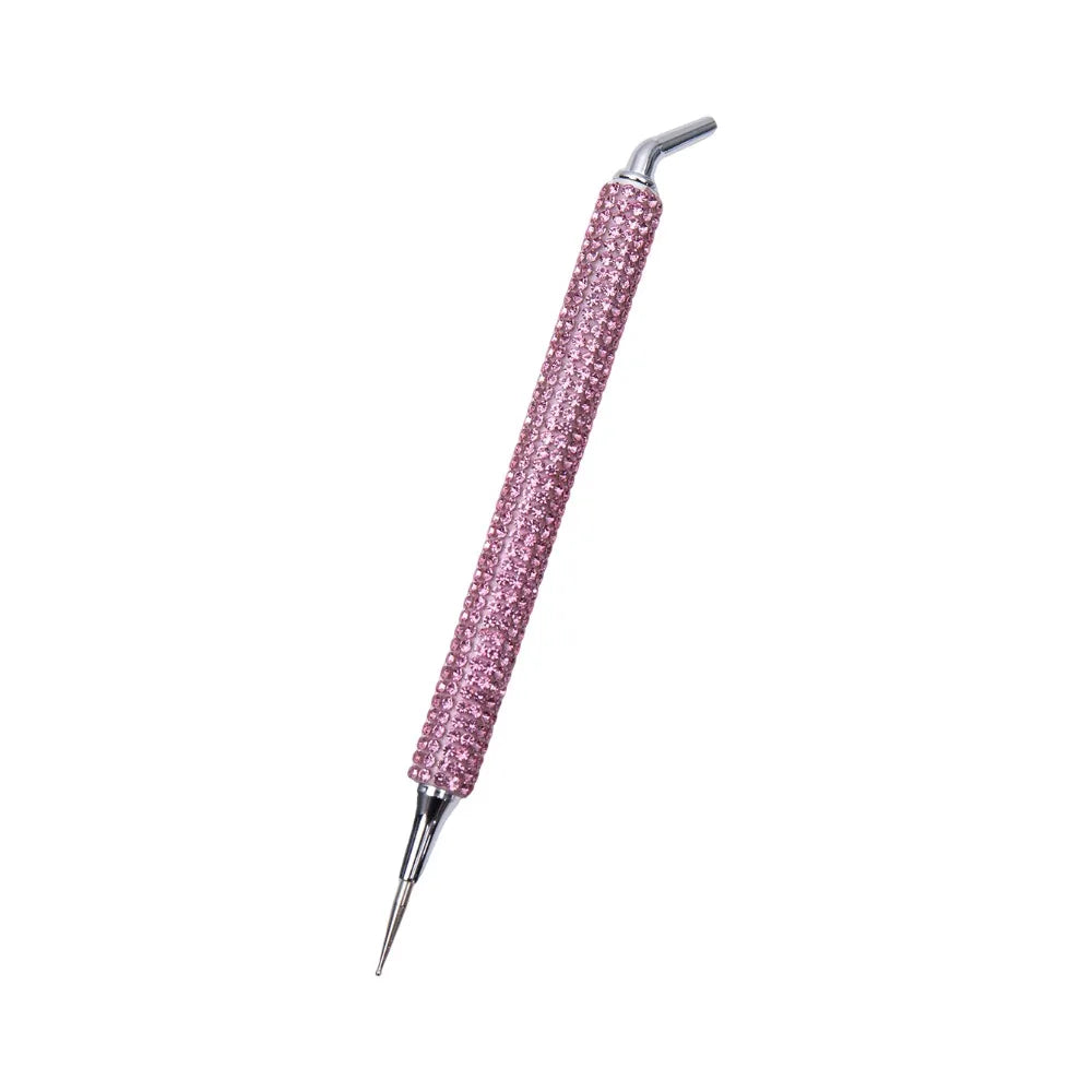 Dual-ended Rhinestone Picker Pen DIY Manicure Light Luxury Nail Art Zpaxo pink