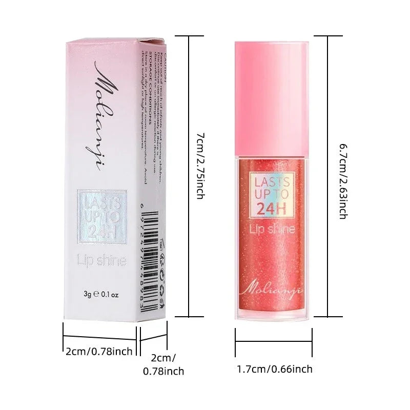 3 Colors Flowing Light Glitter Lip Glaze Long Lasting Moisturizing Diamond Shimmer Lip Gloss Shiny Pearl Liquid Lipstick Zpaxo