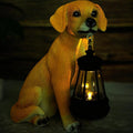 Garden Statue Animal Figurine with Solar Lights Housewarming Gifts Ornament Zpaxo Default Title