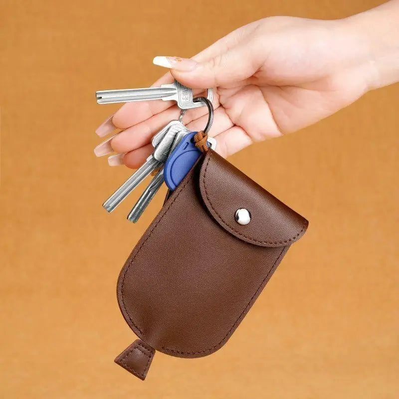 Retro PU Leather Pull-Out Key Holder & Mini Coin Purse