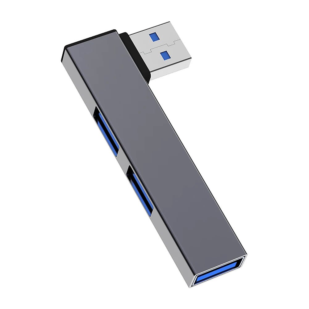 1 C HUB Adapter 3 Ports USB Splitter OTG Extender Splitte Computer Zpaxo USB A Gray