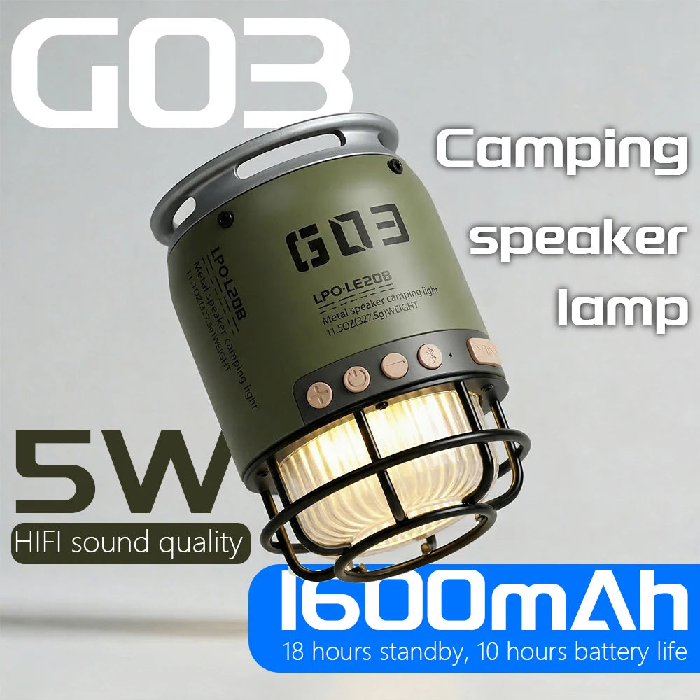 Mini Portable Outdoor Camping Bluetooth Speaker Wireless Column 5W Zpaxo