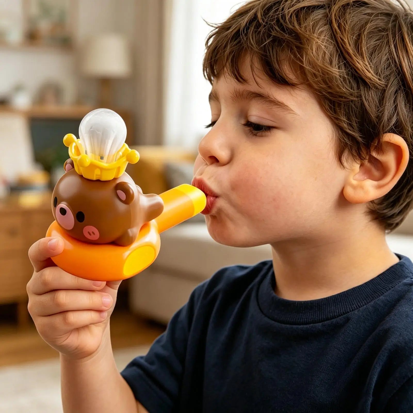 Blow Pipe Ball Funny Cartoon Sensory Whistle Game Kids Cartoon Sensory Party Blowers For Outdoor Home Backyard Classroom Travel Zpaxo