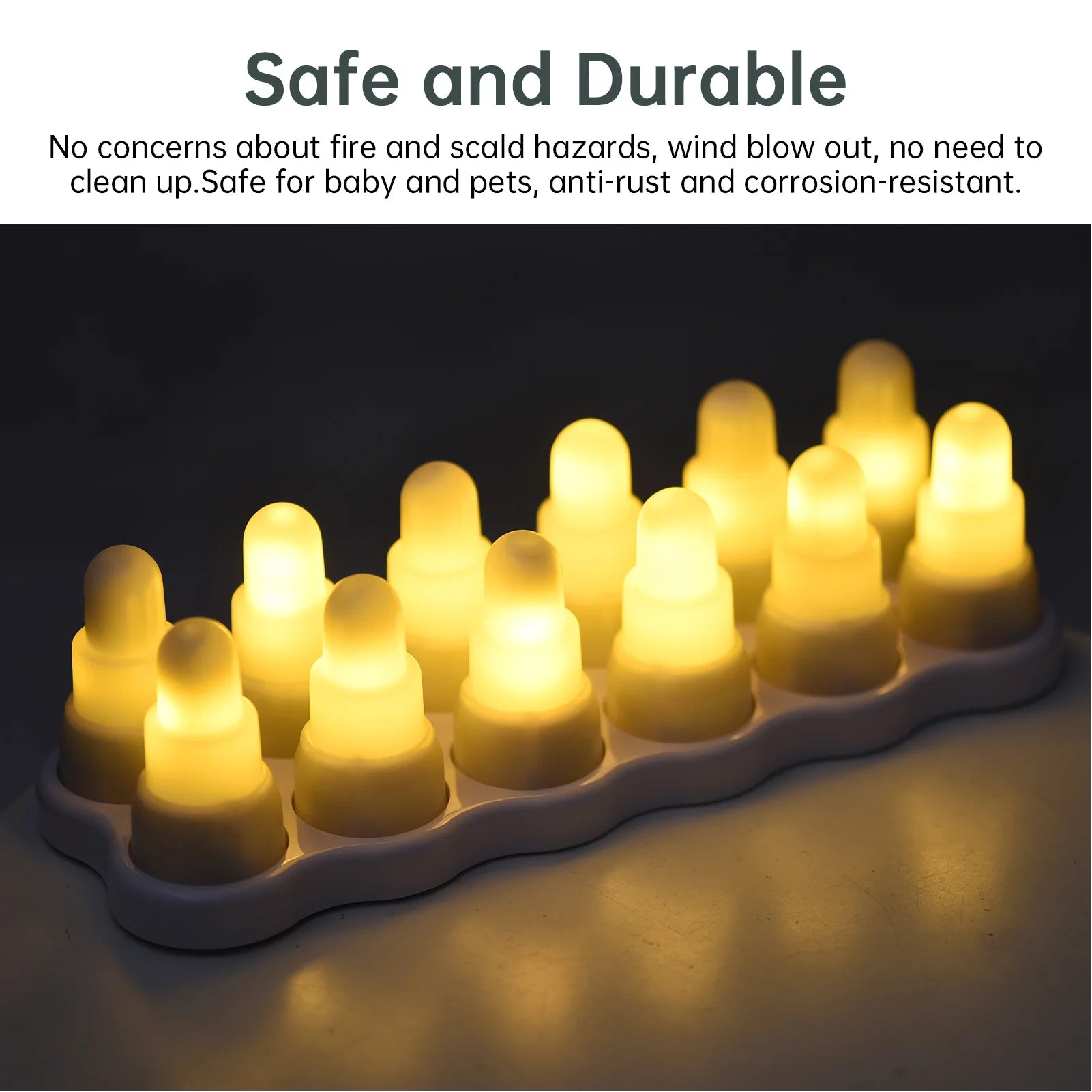 Flameless LED Candles with Remote Control USB Rechargeable Smart Timer Flickering Tealights for Wedding Dinner Table Festival Zpaxo