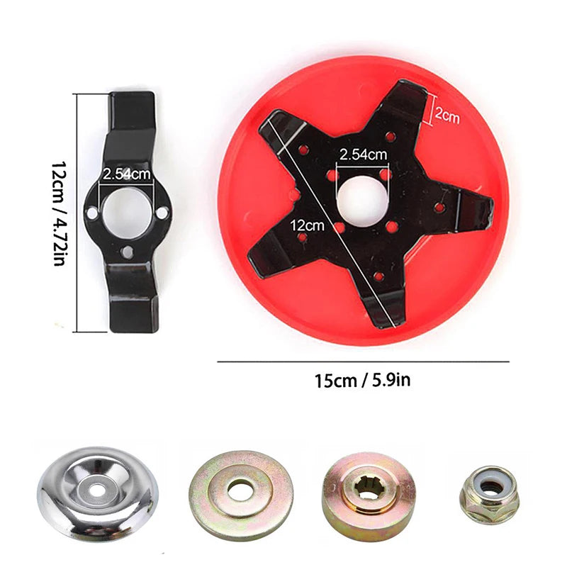 Dual-use Weeder Plate Blades Lawn Mower Grass Eater Trimmers Head Zpaxo Head with 4 Parts
