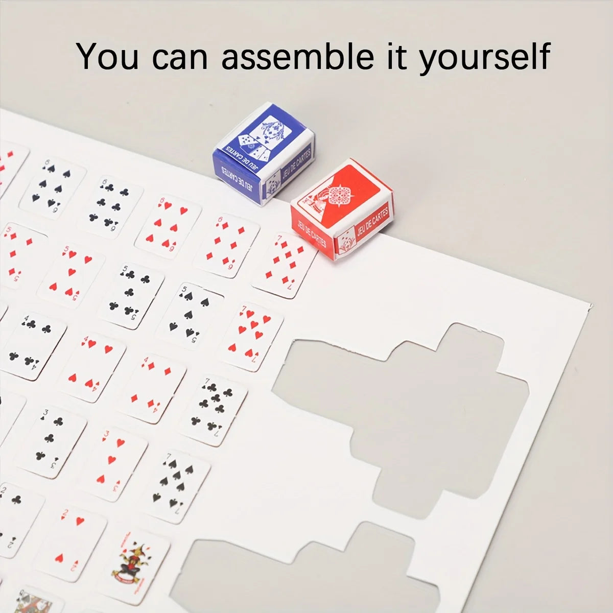 1:12 Miniature Poker Cards – Dollhouse Prop & Party Decor