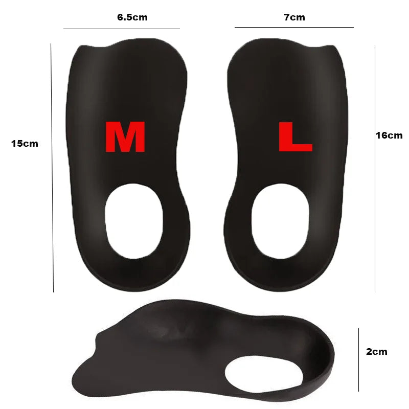 1Pair Orthopedic Insoles Flat Feet Arch Insole Walking Pad Support