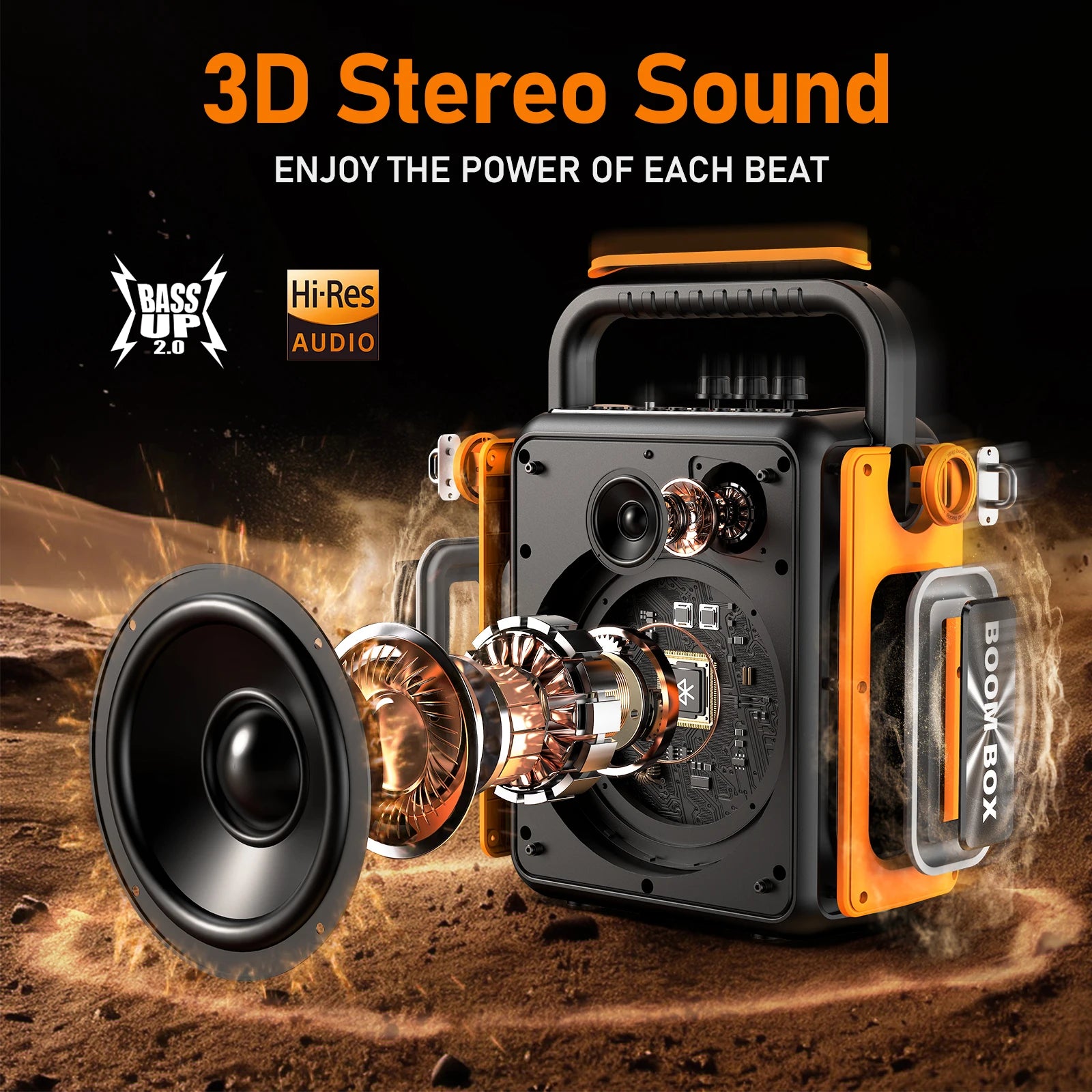 Fanfun S65 Portable Bluetooth Karaoke Speaker 2 Wireless Microphone