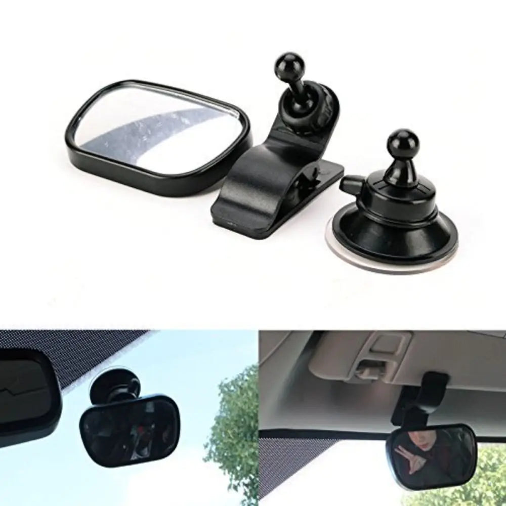 with Suction Baby View Mirror 360 Rotation Adjustable Baby Rear Convex Mirror Safety Clip-On Car Baby Kids Monitor Zpaxo