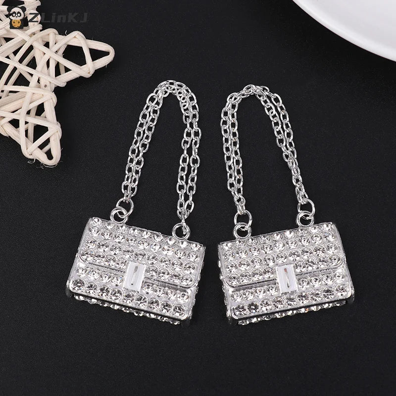 ▶1Pcs Miniature Fashionable Dollhouse Metal Chain Handbag Set Pack Doll Bags for Clothes Accessories Toy for Kids Zpaxo