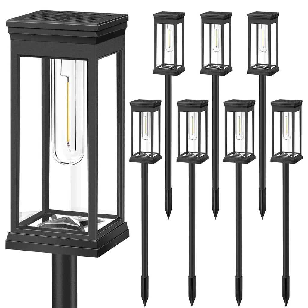 Solar Powered Lanterns Waterproof Metal Outdoor Light Tungsten
