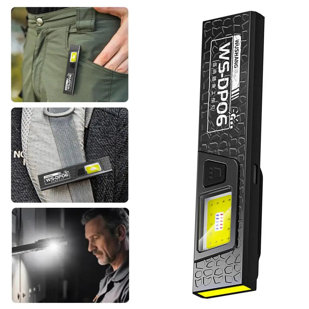 KDULIT Magnetic Clip LED Flashlight – Rechargeable EDC Work Light