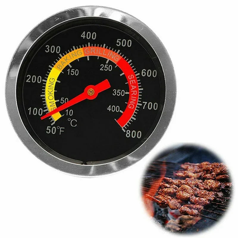Pizza Oven Thermometer for Kitchen Home Baking Household Cooking Temp Gauge Meter 0-400℃ BBQ Smoker Grill Thermometer Metal Zpaxo