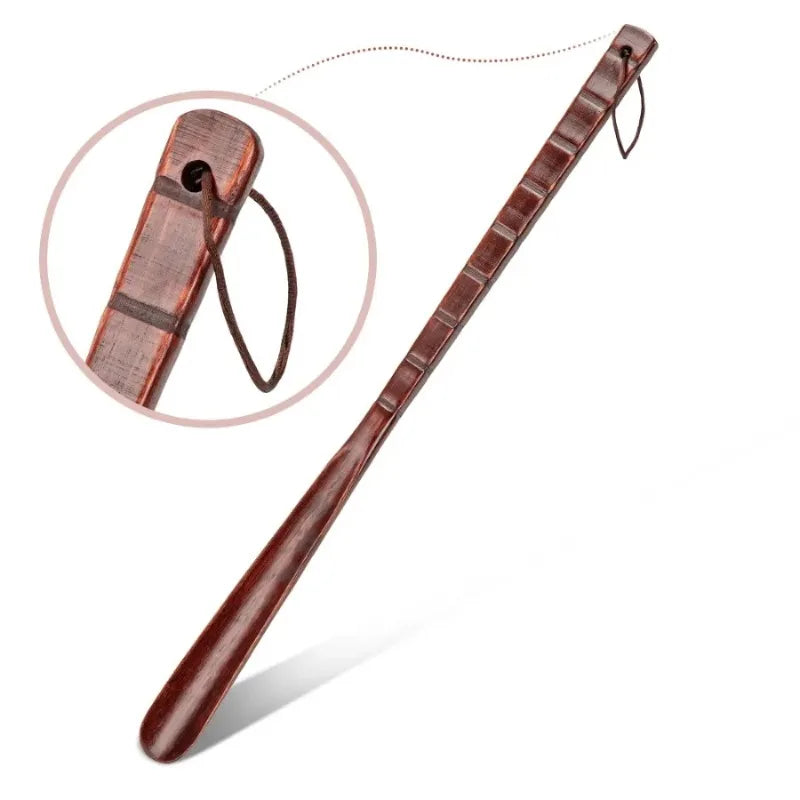 54cm Long Handle Wooden Shoe Horn – Easy Shoe Lifter for Seniors Long Handle Shoe Horn Zpaxo