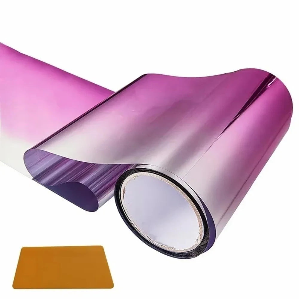 20x150cm Car Window Sun Visor Strip Gradient Colorful Heat Insulation Zpaxo Gradient Pink