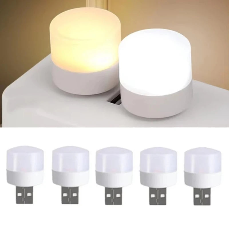 USB Plug-In LED Night Light – Warm White, Energy-Saving Pack