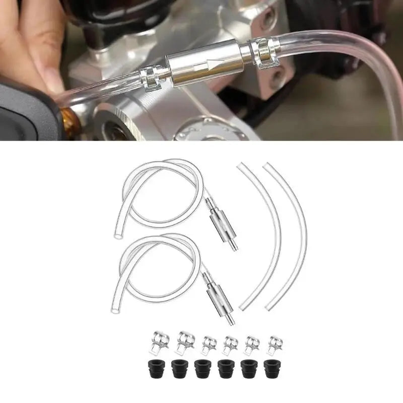Brake Bleeder One-Way Valve Hose Kit – Car & Motorcycle Brake Bleeding Tool Zpaxo