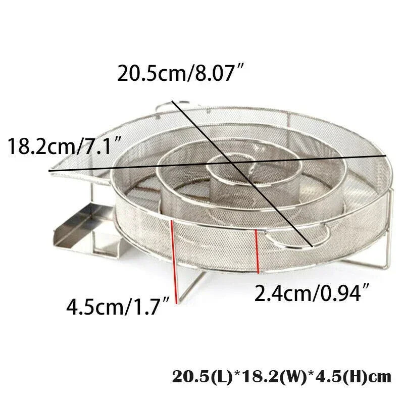 Stainless Steel Cold Smoke Generator Rack | BBQ Mesh Tool BBQ Smoke Rack Zpaxo