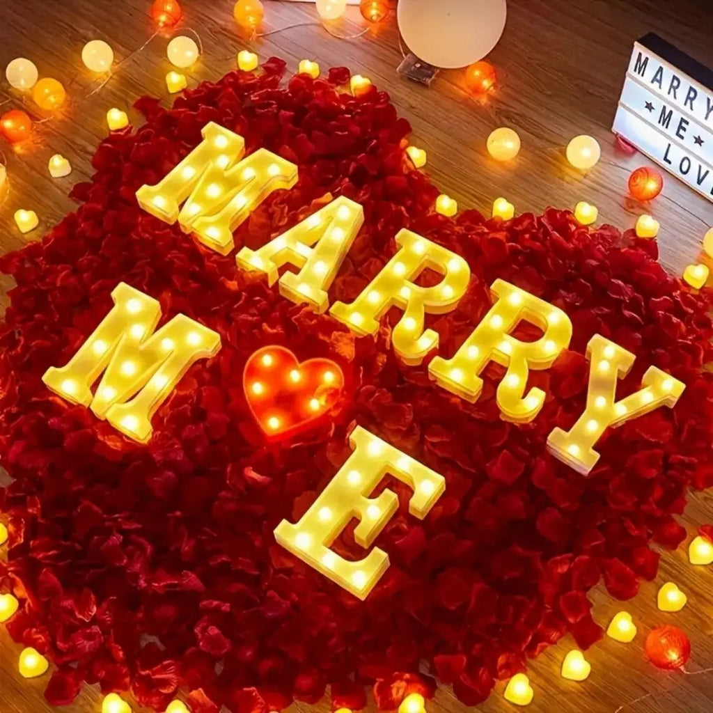 Led Letters Lights 26 Alphabet Light Up Number 0-9 Holiday Accessory Zpaxo