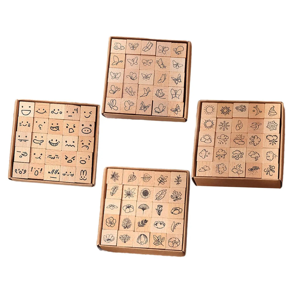 25x Wood Rubber Stamp Storage Case Stamper DIY Stamps Zpaxo
