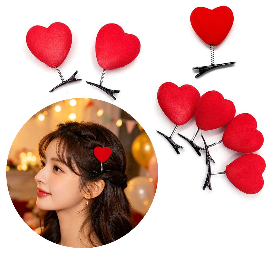 Heart Hair Clips – Dainty Metal Barrettes | Coquette Y2K Style