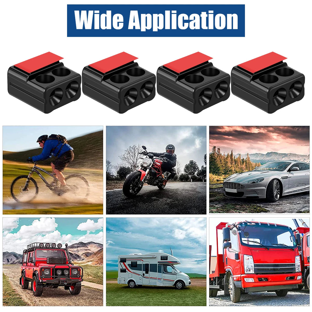 4Pcs Car Ultrasonic Physical Sirens Warning Whistle Device Animal Repelling Outdoor Safety Mini Motorcycle Attachment Save Deer Zpaxo