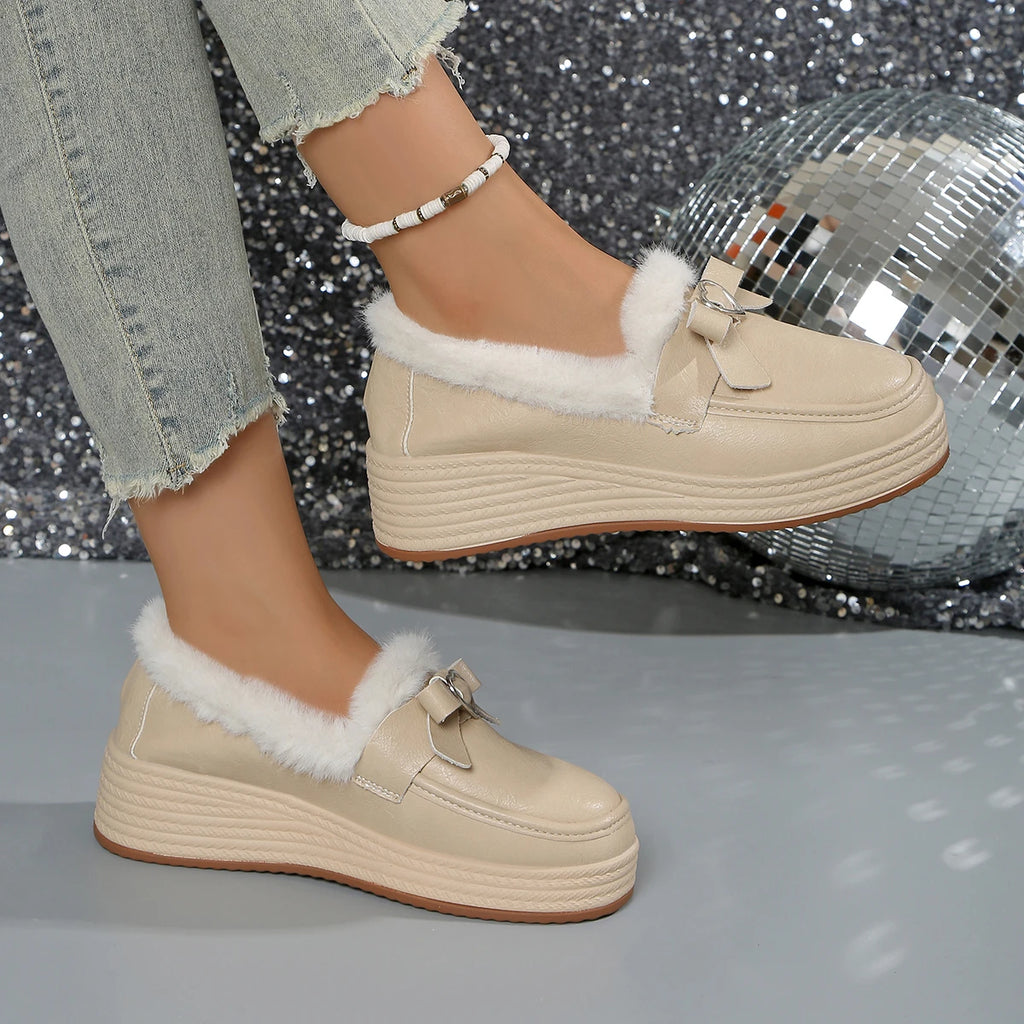 Women Snow Boots 2025 New Warm Large Size Ankle Boots Comfortable Casual Round Toe Boots Low-Top Flat Bottom Cotton Shoes Women Zpaxo