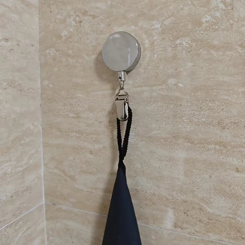 Automatic Retractable Towel Rack No Punching Self-adhesive Wall