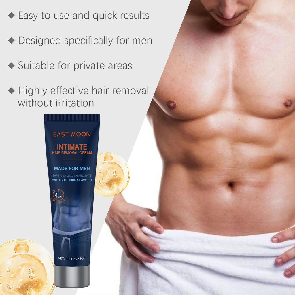 Men Hair Removal Cream Non-Irritating Whole Body Beard Depilatory Moisturizing Nourishing Skin Care for Smooth Comfortable Zpaxo