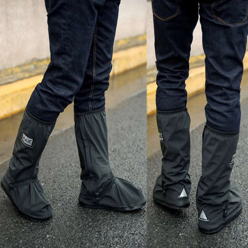 Non-slip Boot Covers Rainy Snowy Day Motorcycle Scooter Bike Rain