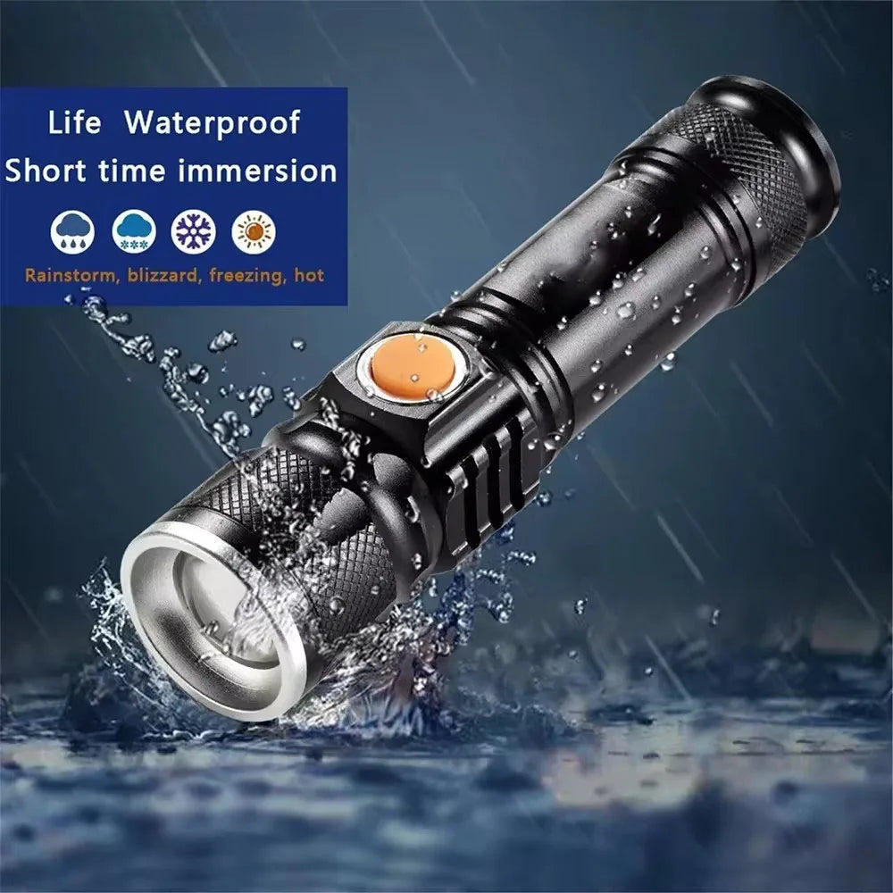ESMARTER 3800 Lumen Zoomable LED Flashlight – USB Rechargeable