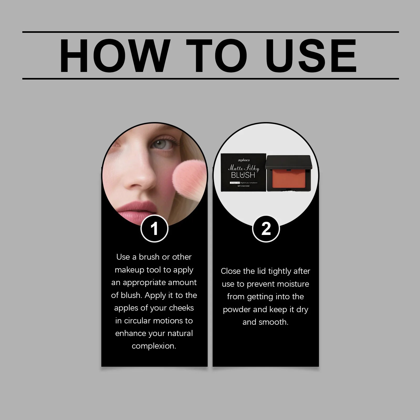 Matte Blush Powder Monochrome Palette Natural Flush Soften Silky Peach Color Face Contour Long Lasting Waterproof Cheek Makeup Zpaxo
