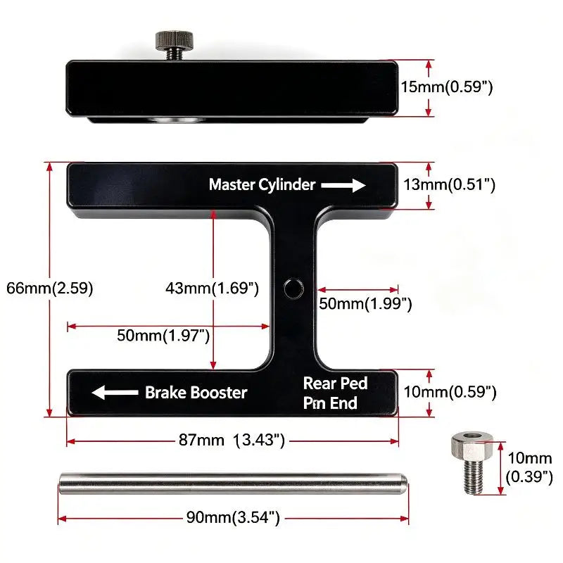 Car Brake Booster Push Master Cylinder Rod Length Gauge Adjustment