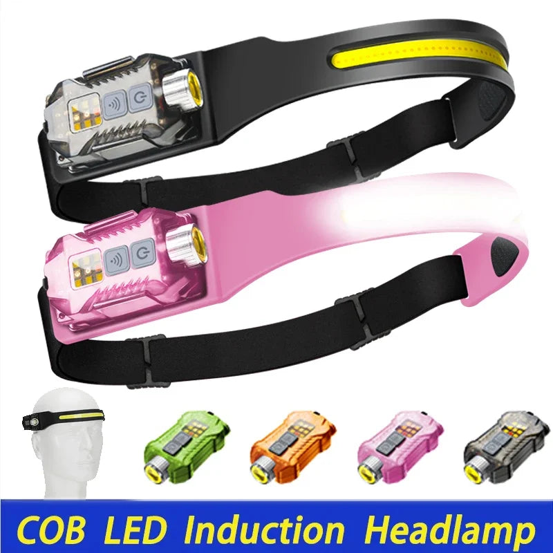 LED Sensor Headlamp USB-C Rechargeable 9 Modes IP65 400LM