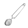 Stainless Steel Tea Infuser Ball Silver Handle Mesh Strainer Press