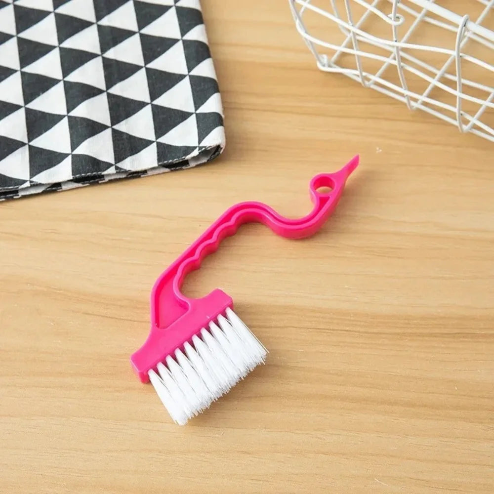 2-in-1 Window Gap Cleaning Brush & Flat Shovel | Kitchen & Bath Gap Cleaning Brush Zpaxo Pink