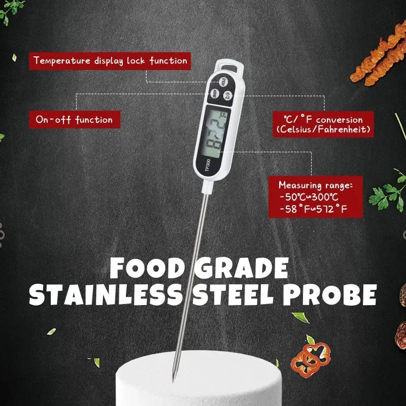 Digital Kitchen Food Thermometer Kitchen Water Temperature Probe Type Food Barbecue Barbecue Electronic Thermometer Zpaxo