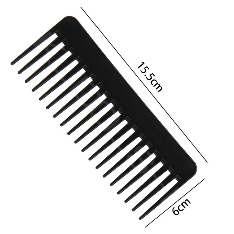 2 Types New Portable Black Wide Tooth Comb Black ABS Plastic Heat-resistant Large Wide Tooth Comb For Hair Styling Tool Zpaxo 02Style