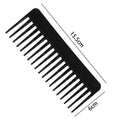 2 Types New Portable Black Wide Tooth Comb Black ABS Plastic Heat-resistant Large Wide Tooth Comb For Hair Styling Tool Zpaxo 02Style