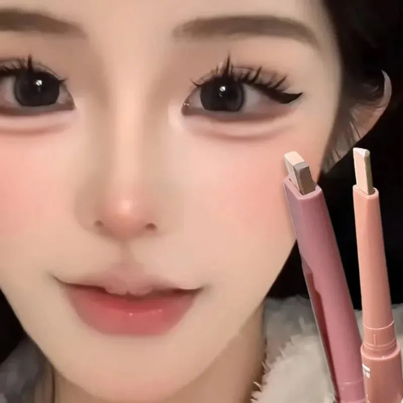 Brightening Aegyo Sal Pencil Waterproof Natural Dual-Color Lying Silkworm Under-Eye Highlighter Shadow Stick Contour Eyes Makeup Zpaxo