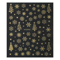 1 Gold Stamping Christmas Nail Stickers 3D Sparkling Snowman Zpaxo 11
