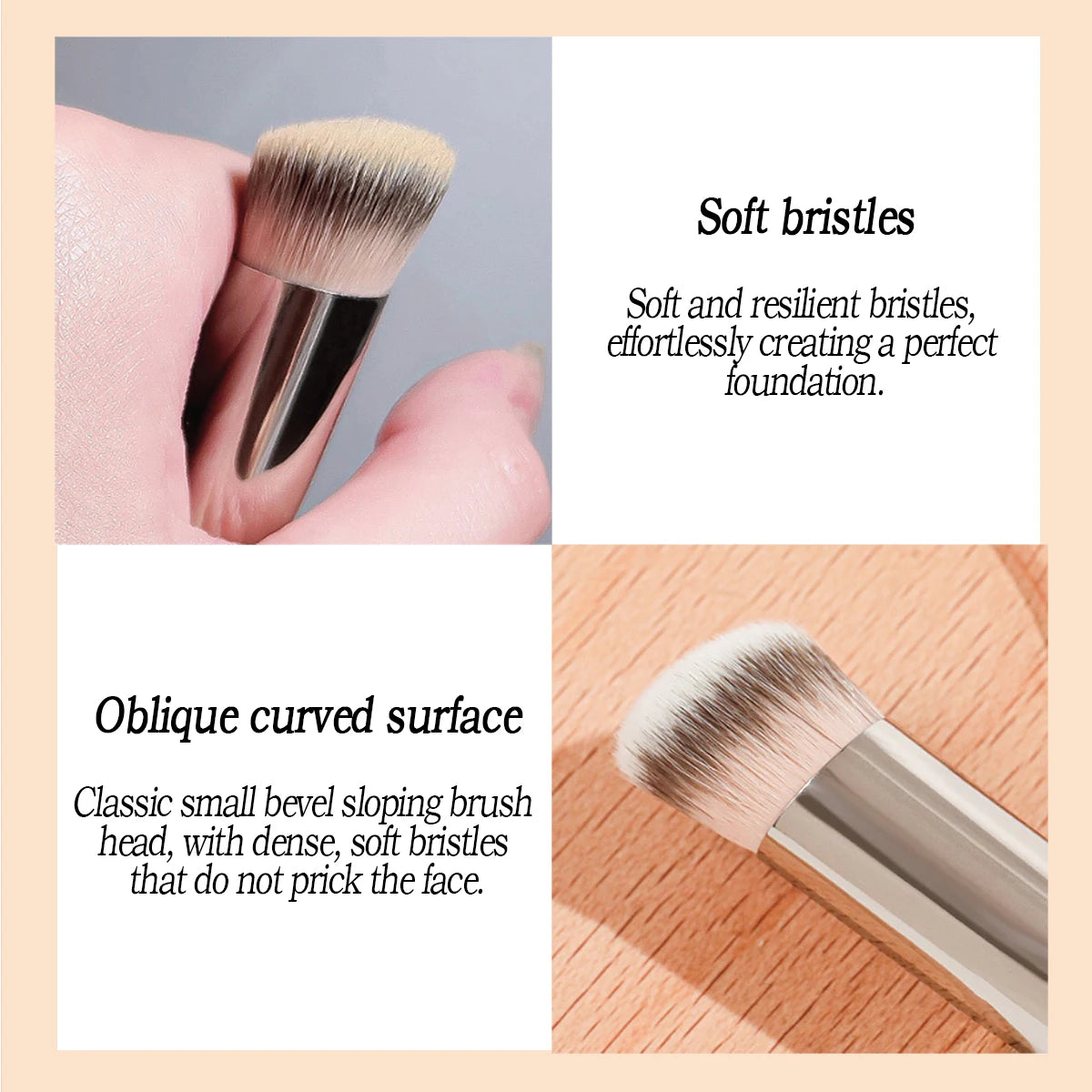 Concealer Brush - Disappear Seamless finish concealer brush soft, fiber hair, stylish design single side brush, convenient Zpaxo