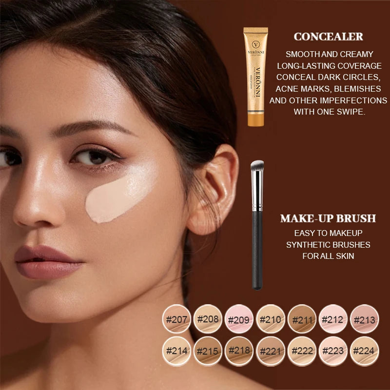 14 Liquid Concealer Foundation Moisturizing Long-lasting Lightweight Zpaxo