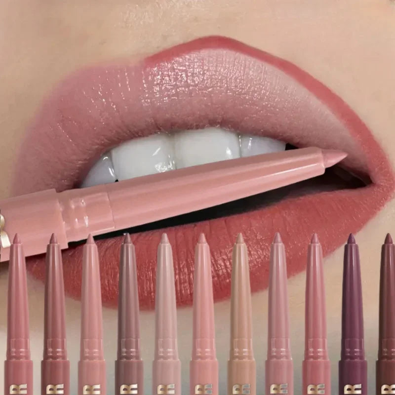 12 color lip enriching lipliner lip moisturizing three-dimensional fitting light thin silky and clear lip liner Zpaxo