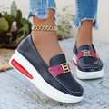 Loafers Spring Summer Single Shoe Women's Thick Bottom Round Head
