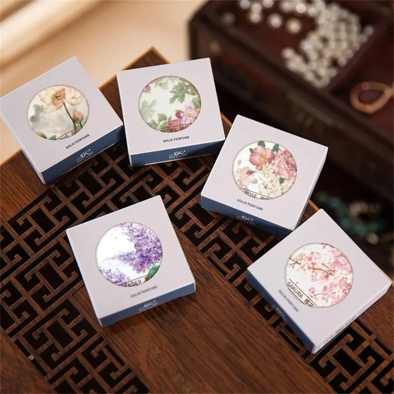 Solid Perfume Portable Balm Long Lasting Fragrances Floral Jasmine