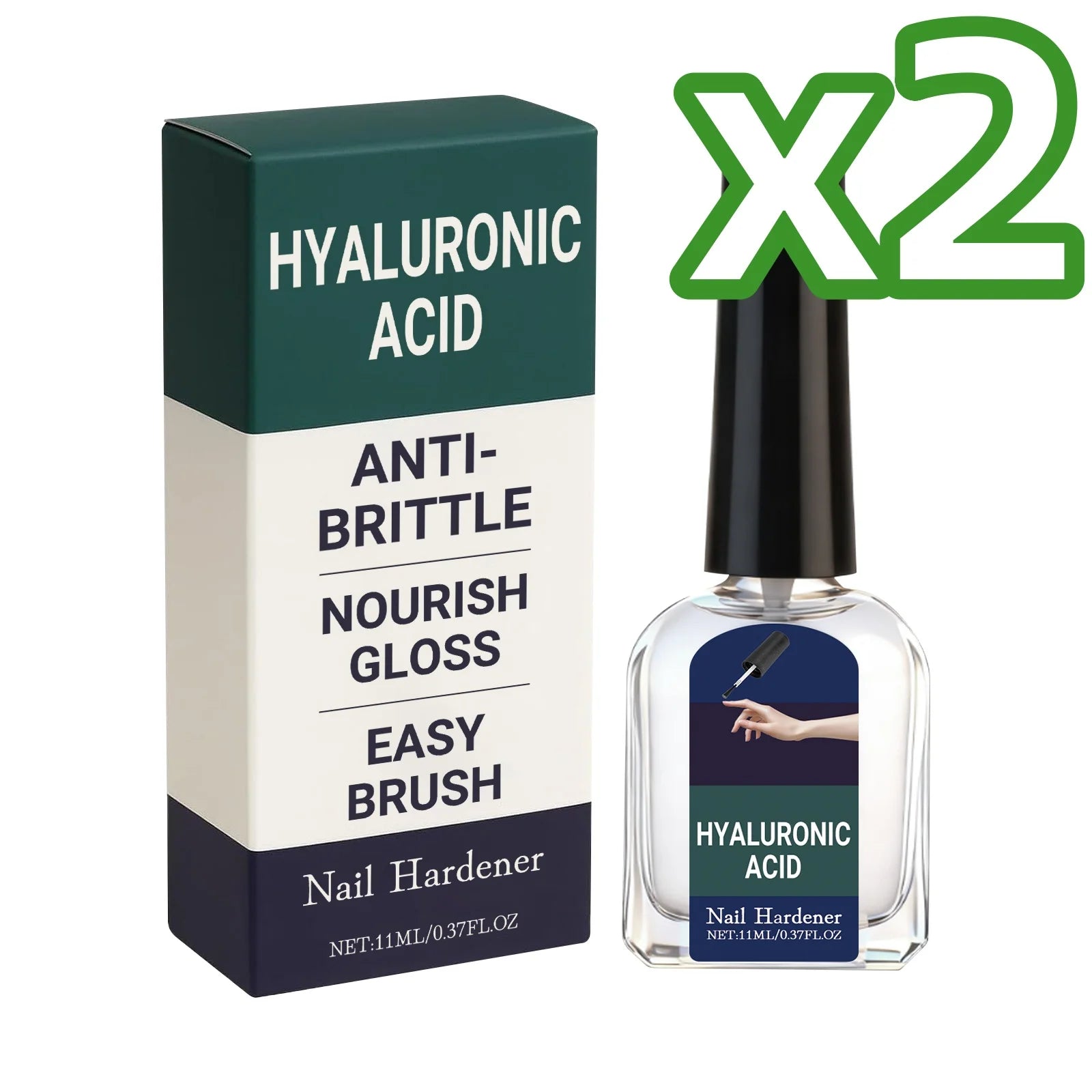 Hyaluronic Acid Nail Strengthening Drops | Nail Hardener Serum Nail Treatment Serum Zpaxo 11ml Boxed x2PCS