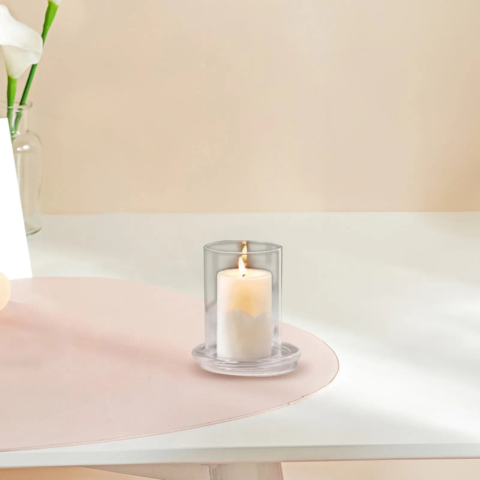 Glass Shade Borosilicate Holder Sleeve Open Ended Tube Clear